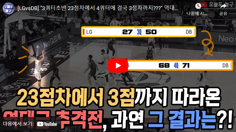 2월6일 농구 창원LG VS 원주동부 79:83