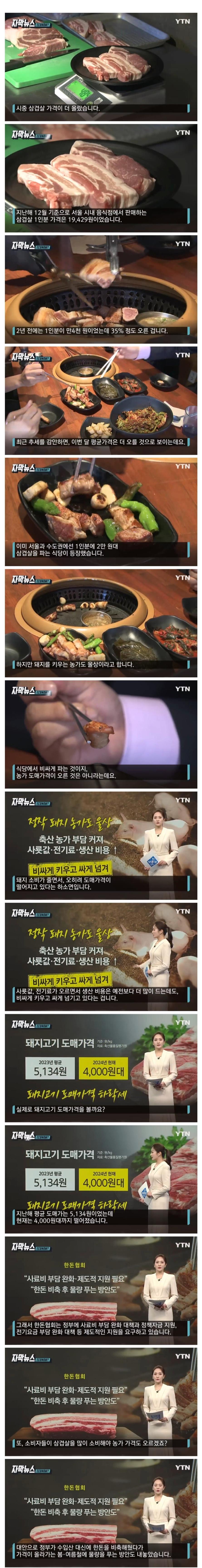 [이슈/유머]삼겹살 가격은 계속 오른다