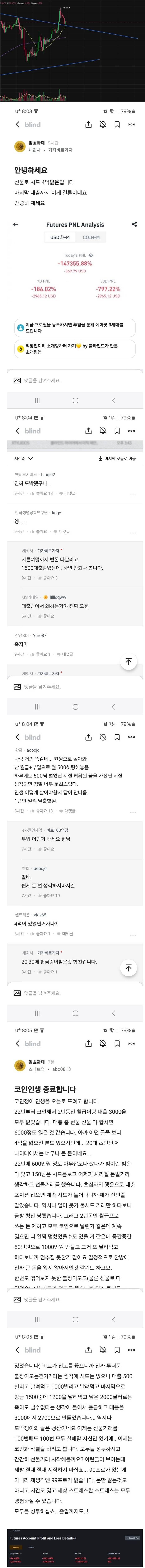 [이슈/유머] 고작 살짝 내렸는데 곡소리 내는 코인 도박꾼들